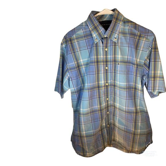 Tommy Hilfiger Button down men’s medium short sleeve - Picture 1 of 3
